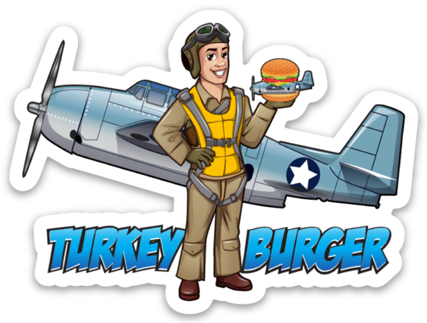 TBM Turkey Burger Sticker
