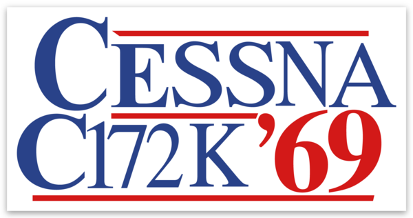 Cessna 172K Campaign Sticker