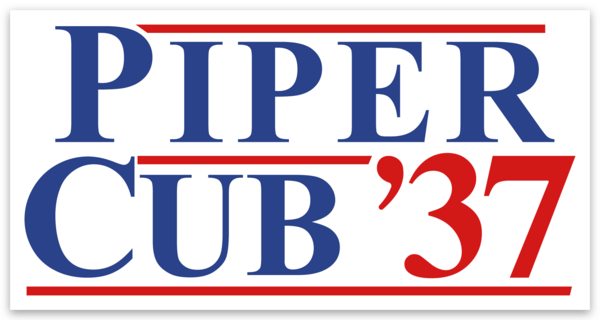 Piper Cub '37 Sticker